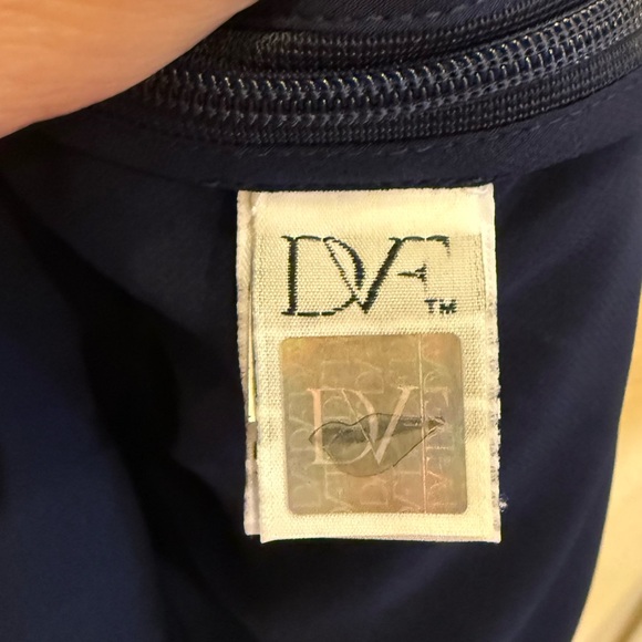 Diane Von Furstenberg Rosalie Midnight Viscose and Silk Pleated Midi Dress sz 14 - Picture 10 of 16